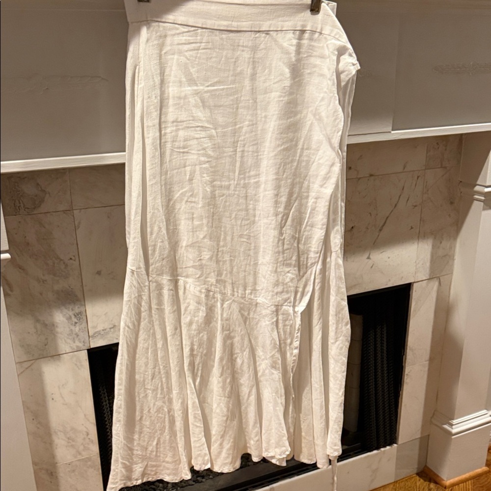 J. Crew White Midi Skirt